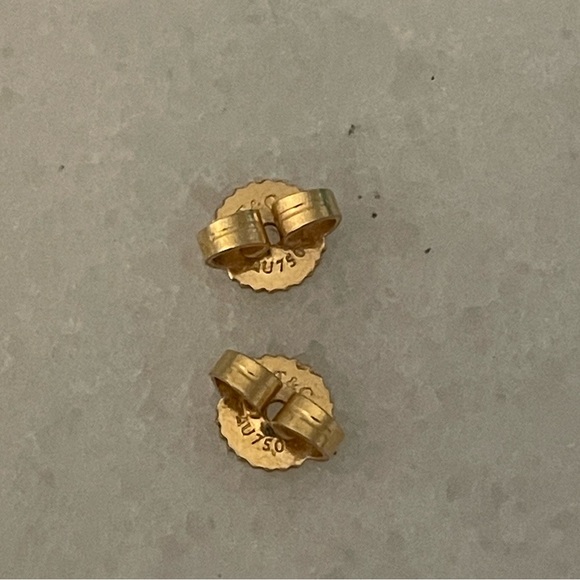 Tiffany & Co. Rose Gold Diamond 1837 Round Stud Earrings - Picture 5 of 9